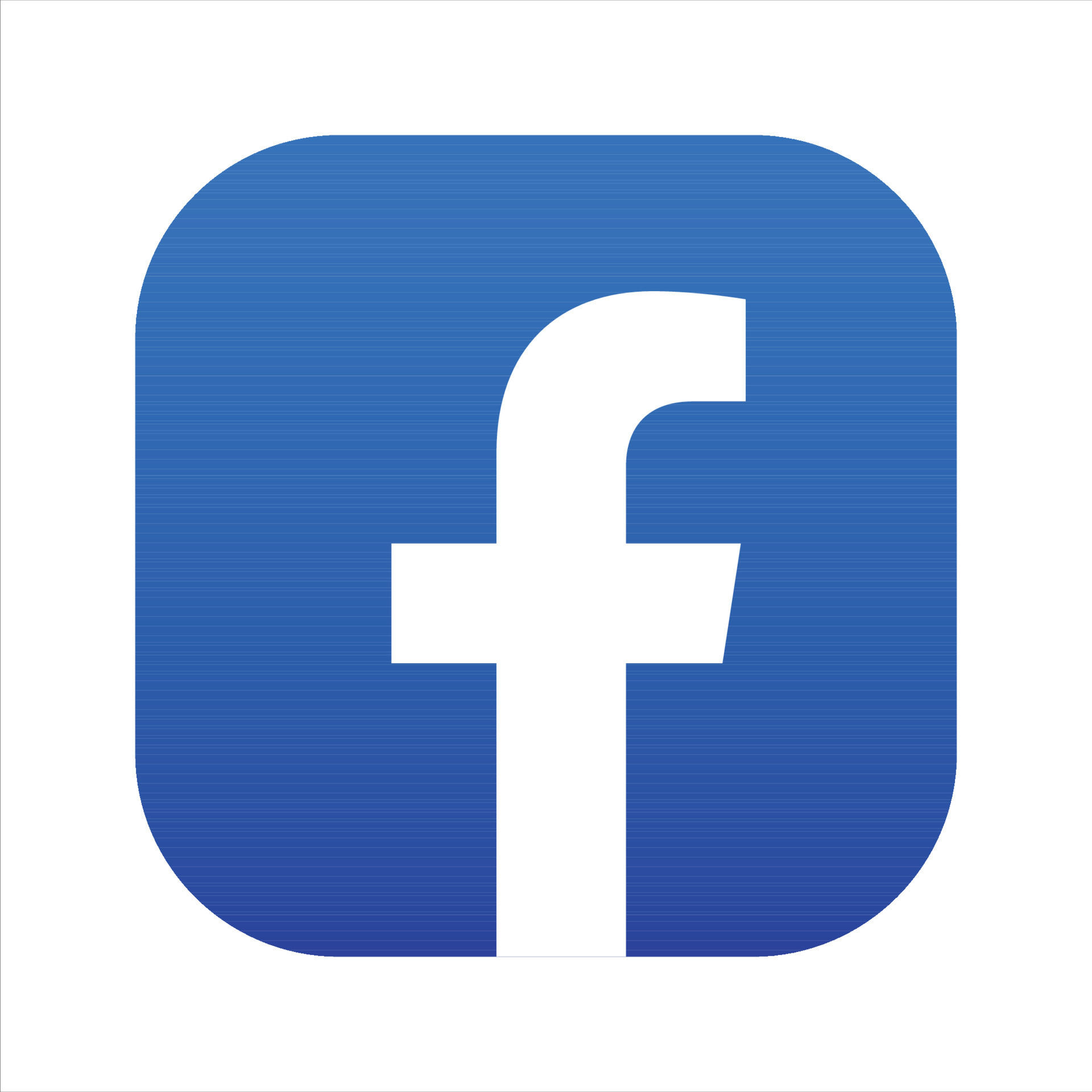 Facebook logo, 'f' in white on blue background